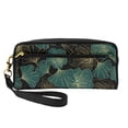 thumbnail image 1 of YFYANG Leather Portable Travel Small Makeup Bag, Multifunctional Storage Bag, Ginkgo Leaf Texture Pattern Cosmetic Bag, 1 of 4