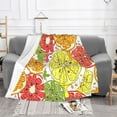 thumbnail image 1 of YFYANG Lightweight Warm Flannel Blanket, Cartoon Fruit Lemon Doodle Throw Blanket for Bed, Sofa, Travel, Camping, 80"x60", 1 of 7