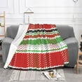 thumbnail image 1 of YFYANG Lightweight Warm Flannel Blanket, Christmas Checkered Stripe Pattern Throw Blanket for Bed, Sofa, Travel, Camping, 60"x50", 1 of 7