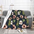 thumbnail image 1 of YFYANG Lightweight Warm Flannel Blanket, Decorative Floral Patterns Throw Blanket for Bed, Sofa, Travel, Camping, 40"x30", 1 of 7