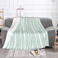 thumbnail image 1 of YFYANG Lightweight Warm Flannel Blanket, Green Line Design Throw Blanket for Bed, Sofa, Travel, Camping, 60"x50", 1 of 7