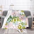 thumbnail image 1 of YFYANG Lightweight Warm Flannel Blanket, Pastel Watercolor Floral Doodle Throw Blanket for Bed, Sofa, Travel, Camping, 40"x30", 1 of 7