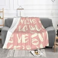 thumbnail image 1 of YFYANG Lightweight Warm Flannel Blanket, Pink Love Doodle Throw Blanket for Bed, Sofa, Travel, Camping, 40"x30", 1 of 7