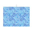 thumbnail image 1 of YFYANG Microfiber Dish Drying Mat for Kitchen, Reusable Blue National Paisley Pattern Large Dish Mat, 18" x 24", 1 of 9