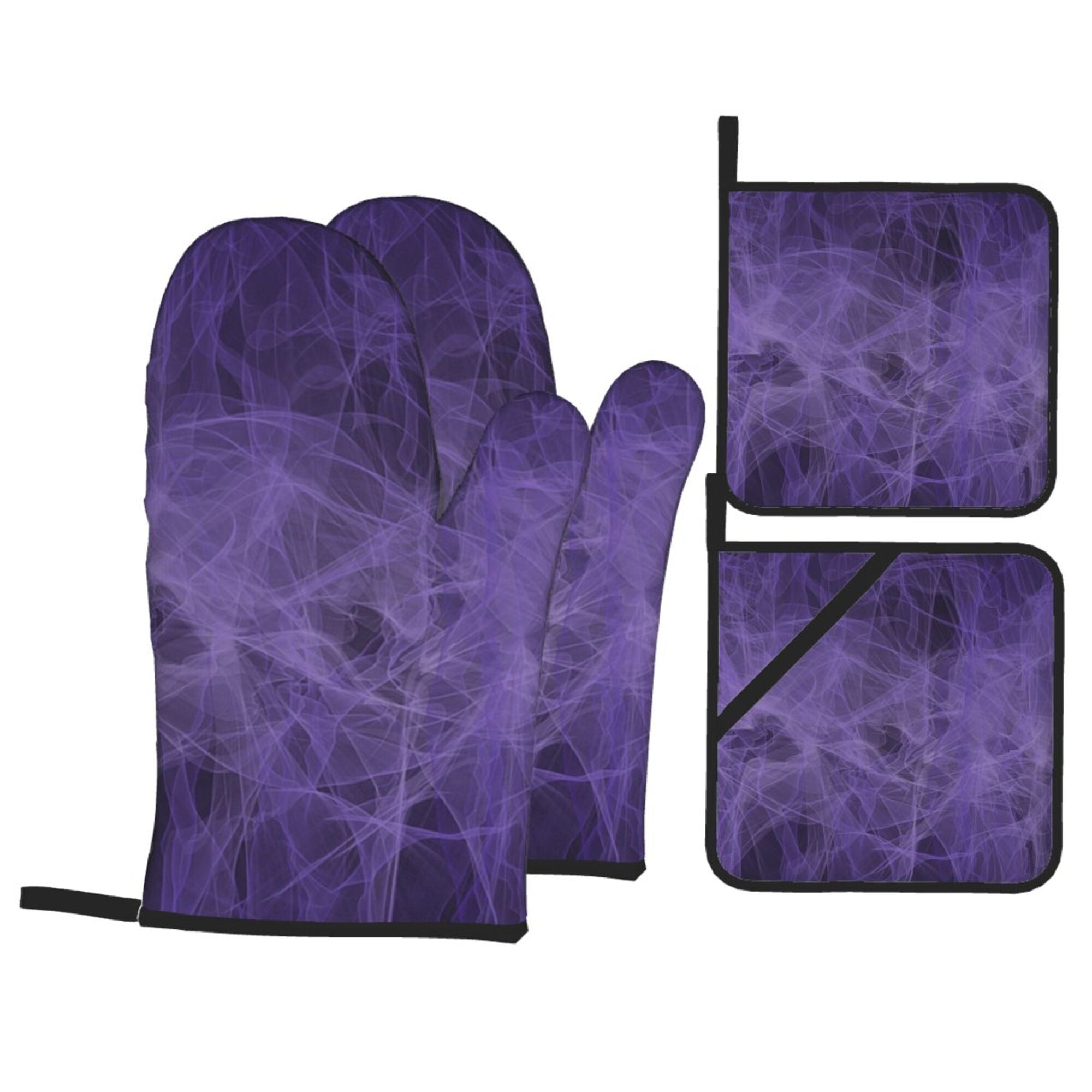 YFYANG Oven Mitts and Pot Holders Sets 4 Pieces, Non-Slip Heat ...