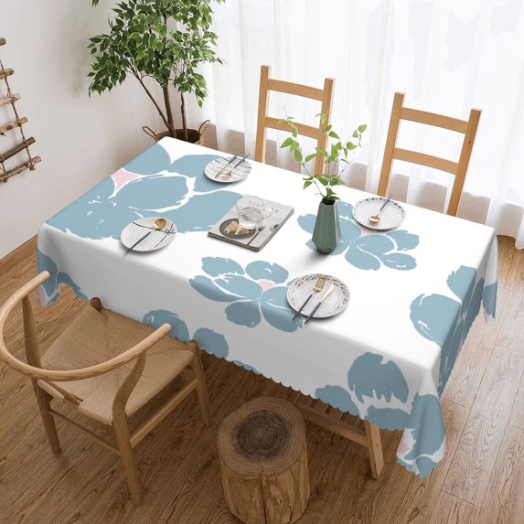 YFYANG Rectangular Polyester Table Cloth Abstract Floral Patterns Table Cover for Indoor Outdoor Kitchen Restaurant Table Decoration Tablecloths，54" X 72"
