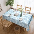 thumbnail image 1 of YFYANG Rectangular Polyester Table Cloth Blue Snowflake Texture Table Cover for Indoor Outdoor Kitchen Restaurant Table Decoration Tablecloths，54" X 72", 1 of 9