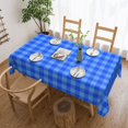 thumbnail image 1 of YFYANG Rectangular Polyester Table Cloth Dark Blue Plaid Pattern Table Cover for Indoor Outdoor Kitchen Restaurant Table Decoration Tablecloths，54" X 72", 1 of 9