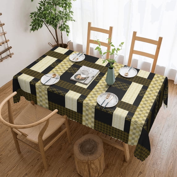 YFYANG Rectangular Polyester Table Cloth Retro Stripes Table Cover for Indoor Outdoor Kitchen Restaurant Table Decoration Tablecloths，54" X 72"