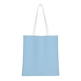thumbnail image 1 of YFYANG Reusable Cotton Canvas Tote Shopping Bag, Blue Washable Portable Grocery Bag for Daily Travel, 1 of 8