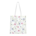 thumbnail image 1 of YFYANG Reusable Cotton Canvas Tote Shopping Bag, Small Floral Pattern Washable Portable Grocery Bag for Daily Travel, 1 of 8