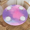 thumbnail image 1 of YFYANG Round Fitted Table Cloth, Waterproof Watercolor Abstract Starry Night Pattern Polyester Table Cover, Indoor Outdoor Decorative Tablecloths with Elastic Edge, 1 of 7