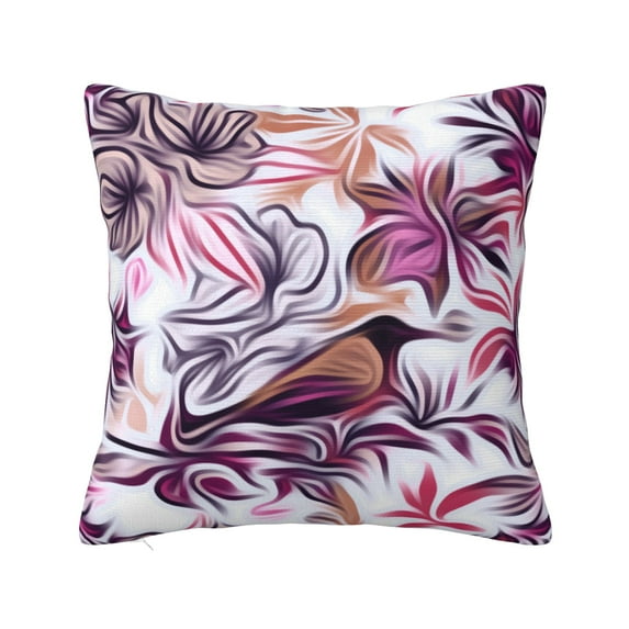 YFYANG Square Decorative Throw Pillow Case (Without Pillow Insert), Abstract Botanical Art Bedroom Sofa Car Cushion Cover, 16"x16"