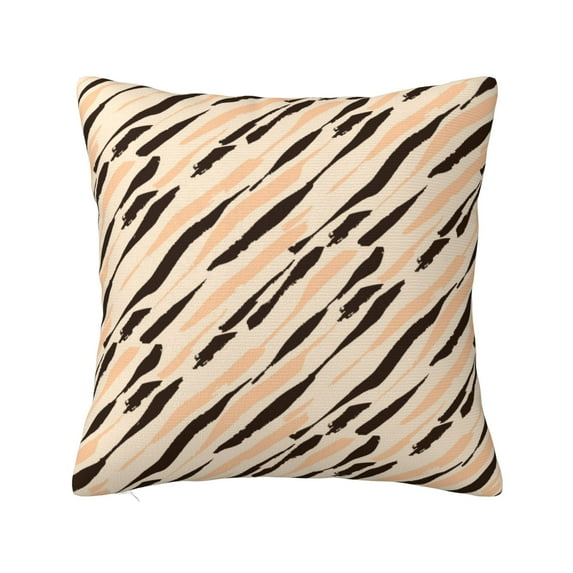 YFYANG Square Decorative Throw Pillow Case (Without Pillow Insert), Abstract Line Texture Print Bedroom Sofa Car Cushion Cover, 18"x18"