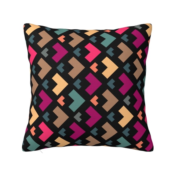 YFYANG Square Decorative Throw Pillow Case (Without Pillow Insert), Abstract Polygon Pattern Bedroom Sofa Car Cushion Cover, 22"x22"