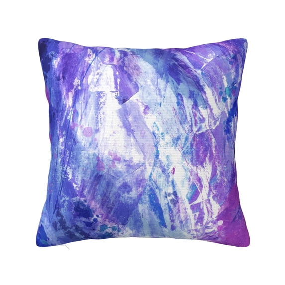 YFYANG Square Decorative Throw Pillow Case (Without Pillow Insert), Abstract Purple Watercolor Bedroom Sofa Car Cushion Cover, 24"x24"