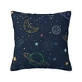 thumbnail image 1 of YFYANG Square Decorative Throw Pillow Case (Without Pillow Insert), Cartoon Cosmic Star Doodle Bedroom Sofa Car Cushion Cover, 24"x24", 1 of 9