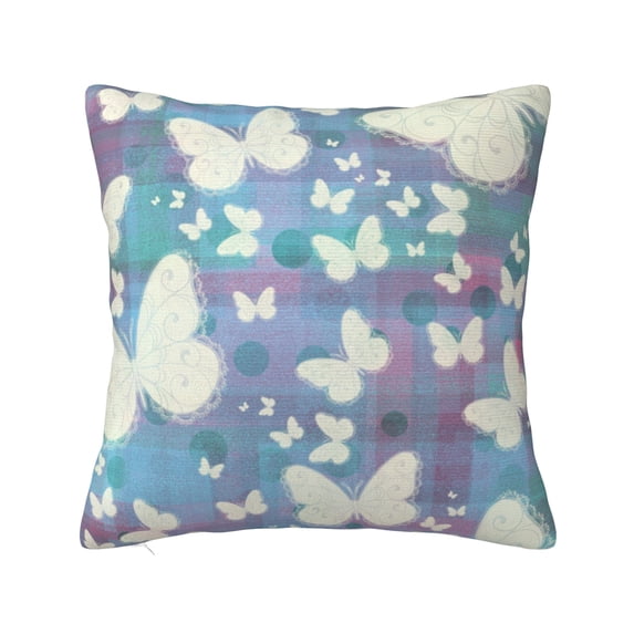 YFYANG Square Decorative Throw Pillow Case (Without Pillow Insert), Dream Butterfly Geometry Bedroom Sofa Car Cushion Cover, 18"x18"