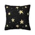 thumbnail image 1 of YFYANG Square Decorative Throw Pillow Case (Without Pillow Insert), Gold Geometric Star Doodle Bedroom Sofa Car Cushion Cover, 16"x16", 1 of 9