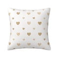 thumbnail image 1 of YFYANG Square Decorative Throw Pillow Case (Without Pillow Insert), Golden Heart Pattern Bedroom Sofa Car Cushion Cover, 12"x12", 1 of 9