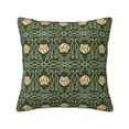 thumbnail image 1 of YFYANG Square Decorative Throw Pillow Case (Without Pillow Insert), Green Floral Line Pattern Bedroom Sofa Car Cushion Cover, 12"x12", 1 of 9