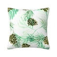 thumbnail image 1 of YFYANG Square Decorative Throw Pillow Case (Without Pillow Insert), Green Watercolor Plant Texture Bedroom Sofa Car Cushion Cover, 24"x24", 1 of 9