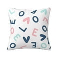 thumbnail image 1 of YFYANG Square Decorative Throw Pillow Case (Without Pillow Insert), Love Letters Pattern Bedroom Sofa Car Cushion Cover, 16"x16", 1 of 9