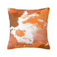 thumbnail image 1 of YFYANG Square Decorative Throw Pillow Case (Without Pillow Insert), Orange Watercolor Texture Bedroom Sofa Car Cushion Cover, 22"x22", 1 of 9