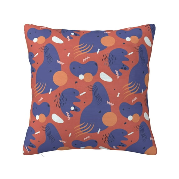 YFYANG Square Decorative Throw Pillow Case (Without Pillow Insert), Red Abstract Geometric Pattern Bedroom Sofa Car Cushion Cover, 16"x16"
