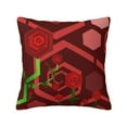 thumbnail image 1 of YFYANG Square Decorative Throw Pillow Case (Without Pillow Insert), Red Geometric Rose Bedroom Sofa Car Cushion Cover, 12"x12", 1 of 9