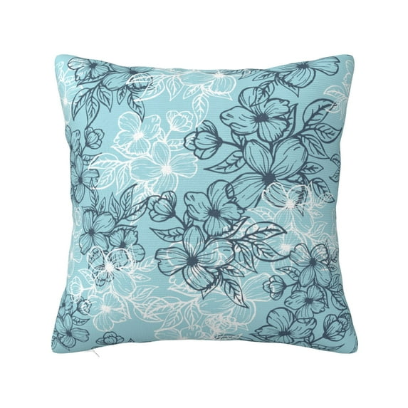 YFYANG Square Decorative Throw Pillow Case (Without Pillow Insert), Retro Floral Texture Pattern Bedroom Sofa Car Cushion Cover, 12"x12"