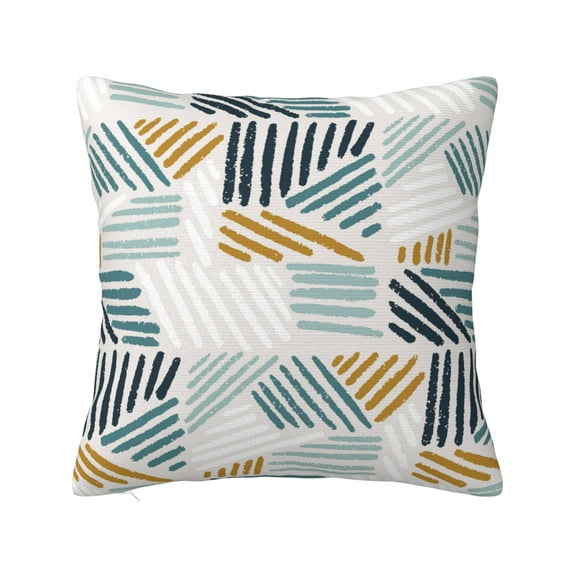 YFYANG Square Decorative Throw Pillow Case (Without Pillow Insert), Retro Line Texture Bedroom Sofa Car Cushion Cover, 26"x26"