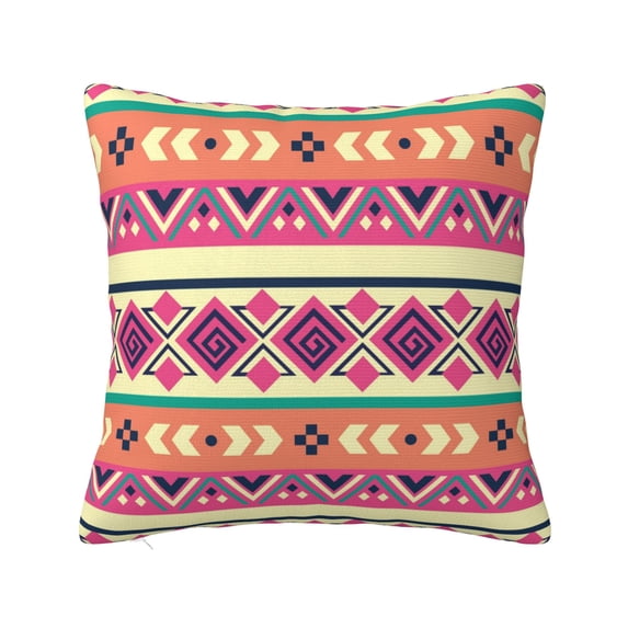 YFYANG Square Decorative Throw Pillow Case (Without Pillow Insert), Vintage Decorative Stripes Bedroom Sofa Car Cushion Cover, 22"x22"