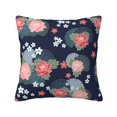 thumbnail image 1 of YFYANG Square Decorative Throw Pillow Case (Without Pillow Insert), Vintage Floral Patterns Bedroom Sofa Car Cushion Cover, 20"x20", 1 of 9