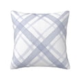 thumbnail image 1 of YFYANG Square Decorative Throw Pillow Case (Without Pillow Insert), Violet Check Watercolor Pattern Bedroom Sofa Car Cushion Cover, 16"x16", 1 of 9