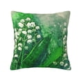 thumbnail image 1 of YFYANG Square Decorative Throw Pillow Case (Without Pillow Insert), Watercolor Bell Orchids Bedroom Sofa Car Cushion Cover, 20"x20", 1 of 9