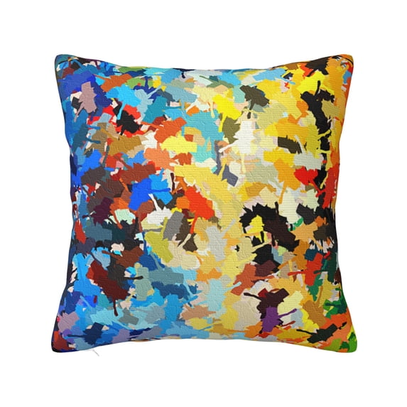 YFYANG Square Decorative Throw Pillow Case (Without Pillow Insert), Watercolor Graffiti Patterns Bedroom Sofa Car Cushion Cover, 22"x22"