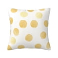 thumbnail image 1 of YFYANG Square Decorative Throw Pillow Case (Without Pillow Insert), Yellow Circular Watercolor Pattern Bedroom Sofa Car Cushion Cover, 24"x24", 1 of 9