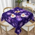 thumbnail image 1 of YFYANG Square Polyester Table Cloth, 54" x 54" Reusable Table Cover Kitchen Dining Room Abstract Purple Flower Doodle Decorative Tablecloths for Tables of 2-4 People, 1 of 8