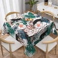 thumbnail image 1 of YFYANG Square Polyester Table Cloth, 54" x 54" Reusable Table Cover Kitchen Dining Room Abstract Tropical Jungle Doodle Decorative Tablecloths for Tables of 2-4 People, 1 of 8