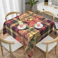 thumbnail image 1 of YFYANG Square Polyester Table Cloth, 54" x 54" Reusable Table Cover Kitchen Dining Room Baroque Style Plaid Floral Pattern Decorative Tablecloths for Tables of 2-4 People, 1 of 8