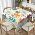 thumbnail image 1 of YFYANG Square Polyester Table Cloth, 54" x 54" Reusable Table Cover Kitchen Dining Room Cartoon Flower Doodle Decorative Tablecloths for Tables of 2-4 People, 1 of 8