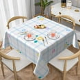 thumbnail image 1 of YFYANG Square Polyester Table Cloth, 54" x 54" Reusable Table Cover Kitchen Dining Room Cute Flower Plaid Decorative Tablecloths for Tables of 2-4 People, 1 of 8