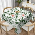 thumbnail image 1 of YFYANG Square Polyester Table Cloth, 54" x 54" Reusable Table Cover Kitchen Dining Room Green Watercolor Leaf Pattern Decorative Tablecloths for Tables of 2-4 People, 1 of 8