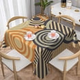 thumbnail image 1 of YFYANG Square Polyester Table Cloth, 54" x 54" Reusable Table Cover Kitchen Dining Room Vintage Abstract Circular Texture Decorative Tablecloths for Tables of 2-4 People, 1 of 8