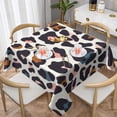 thumbnail image 1 of YFYANG Square Polyester Table Cloth, 54" x 54" Reusable Table Cover Kitchen Dining Room Vintage Abstract Leopard Texture Decorative Tablecloths for Tables of 2-4 People, 1 of 8