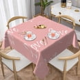 thumbnail image 1 of YFYANG Square Polyester Table Cloth, 60" x 60" Reusable Table Cover Kitchen Dining Room Pink Love Doodle Decorative Tablecloths for Tables of 2-4 People, 1 of 8