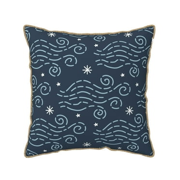 YFYANG Square Velvet Decorative Throw Pillow, 16"x16" Abstract Cartoon Line Graffiti Pattern Sofa Bed Cushion Pillows