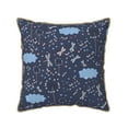 thumbnail image 1 of YFYANG Square Velvet Decorative Throw Pillow, 18"x18" Cute Clouds Dragonfly Texture Pattern Sofa Bed Cushion Pillows, 1 of 7