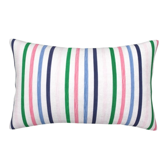 YFYANG Super Soft Rectangular Plush Cushion Cover (Without Pillow Insert), Colorful Line Graffiti Comfort and Non-Pilling Hidden Zip Bedroom Sofa Pillowcases, 20"x30"
